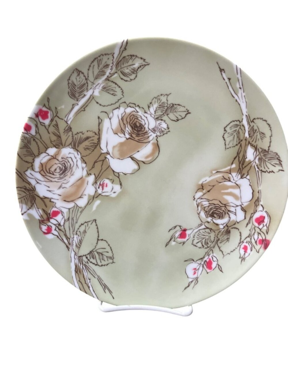 Vintage Texas Ware PMC Melmac Rose Dinner Plate Used